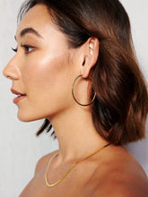 Load image into Gallery viewer, Lustre & Sage Classic 50mm 18k Gold Plated Hoops