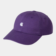 Load image into Gallery viewer, Carhartt WIP Madison Logo Cap Huckleberry/White