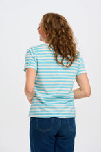 Load image into Gallery viewer, Sugarhill Maggie T-Shirt Blue/White Cherry Embroidery