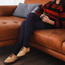 Load image into Gallery viewer, Lamington Merino Wool Textured Knit Tights Night