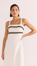 Load image into Gallery viewer, MINKPINK Briar Trim Midi Dress White/Black