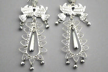 Load image into Gallery viewer, Makers & Providers Flower & Birds Long Drop Earrings