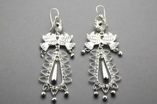 Load image into Gallery viewer, Makers & Providers Flower & Birds Long Drop Earrings