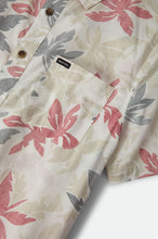 Load image into Gallery viewer, Brixton Charter Print SS Shirt Off White/Black/Red Palm Floral
