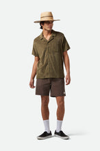 Load image into Gallery viewer, Brixton Bunker French Terry Cloth Camp Collar Shirt Ivy Green