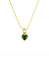 Load image into Gallery viewer, Tiger Tree NKJ5450E Emerald Heart Pendant Necklace

