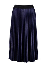Load image into Gallery viewer, Olga De Polga Champagne Pleat Skirt Navy