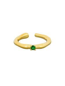 Tiger Tree RKJ2519E Gold Emerald Scarlett Ring