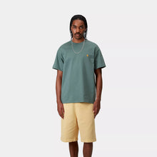 Load image into Gallery viewer, Carhartt WIP S/S Chase T-Shirt Silver Pine/Gold