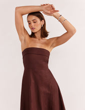 Load image into Gallery viewer, Staple The Label Ellison Strapless Dress Espresso