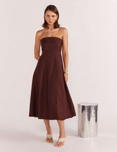 Load image into Gallery viewer, Staple The Label Ellison Strapless Dress Espresso