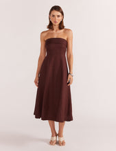 Load image into Gallery viewer, Staple The Label Ellison Strapless Dress Espresso