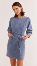Load image into Gallery viewer, Staple The Label Nina Denim Mini Dress Vintage Blue