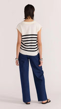 Load image into Gallery viewer, Staple The Label Remi Stripe Polo Knit Cream/Black