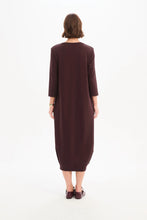 Load image into Gallery viewer, Tirelli Banded Hem Jersey Dress Mulled Wine