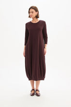 Load image into Gallery viewer, Tirelli Banded Hem Jersey Dress Mulled Wine