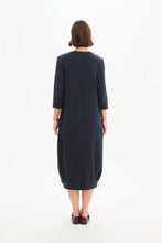 Load image into Gallery viewer, Tirelli Banded Hem Jersey Dress Navy