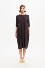 Load image into Gallery viewer, Tirelli Diagonal Seam Winter Dress Chocolate