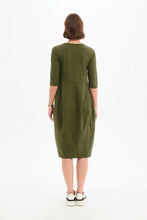 Load image into Gallery viewer, Tirelli Diagonal Seam Winter Dress Khaki