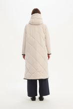 Load image into Gallery viewer, Tirelli Longline Zip Hem Winter Coat Cream