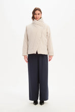 Load image into Gallery viewer, Tirelli Wrap Front Puffer Jacket Cream