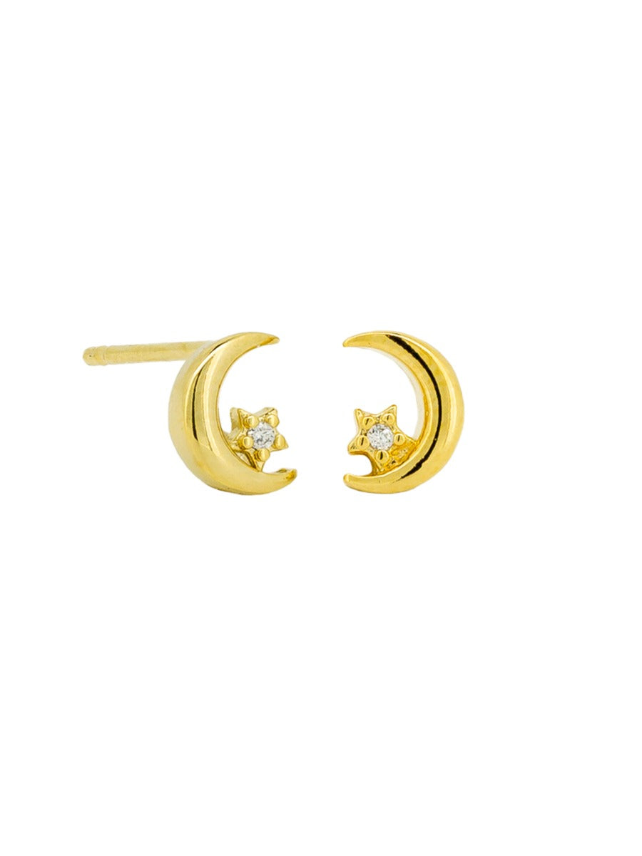 Tiger Tree TKE08G Gold Lune Earrings