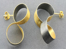 Load image into Gallery viewer, Makers & Providers Infinity Ribbon Stud Earrings