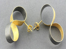 Load image into Gallery viewer, Makers & Providers Infinity Ribbon Stud Earrings
