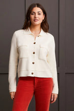 Load image into Gallery viewer, Tribal Double Knit Collared Sweater Cardigan Moonstone