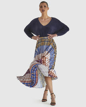 Load image into Gallery viewer, Fate + Becker Rays Skirt Navy Check