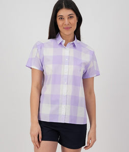 Swanndri Manaia S/S Shirt Lavender Check