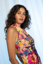 Load image into Gallery viewer, Kachel Mia Pleated Maxi Dress Golden Dusk