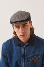 Load image into Gallery viewer, Brixton Hooligan Snap Cap Navy/Sand Houndstooth