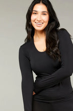 Load image into Gallery viewer, Tani Regular Scoop L/S Tee 79350 Black