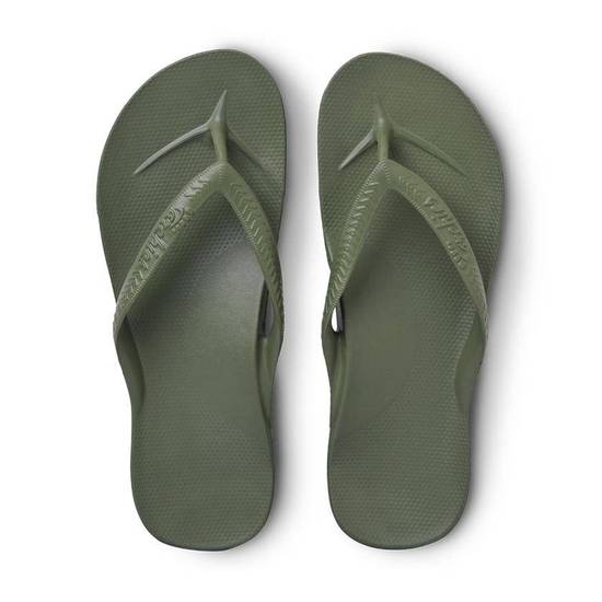Archies Arch Support Thongs Khaki