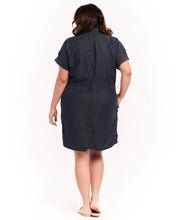 Load image into Gallery viewer, Betty Basics Debra Lyocell Denim Shirt Dress Dark Denim
