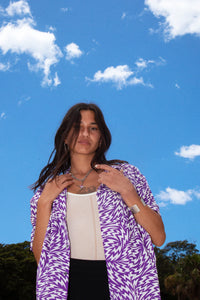 Double Rainbouu She's Electric Purple S/S Hawaiian Shirt