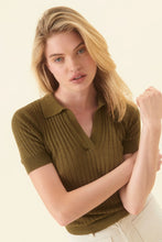 Load image into Gallery viewer, Rollas Amanda Knit Top Army Green
