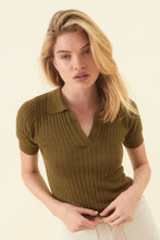 Load image into Gallery viewer, Rollas Amanda Knit Top Army Green
