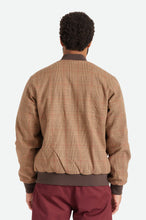 Load image into Gallery viewer, Brixton Dillinger Bomber Jacket Brown Houndstooth
