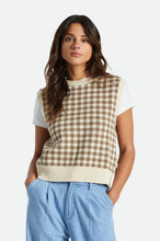 Load image into Gallery viewer, Brixton Naples Sweater Vest Twig Gingham
