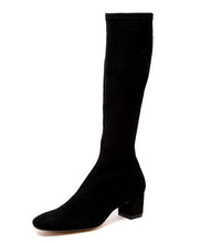 Load image into Gallery viewer, Django & Juliette Hayleys Black Stretch Microsuede