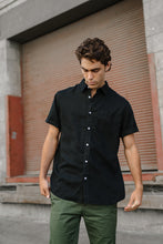 Load image into Gallery viewer, Hemp Clothing Australia Newtown S/S Shirt Black
