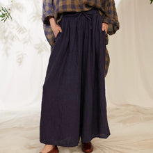 Load image into Gallery viewer, Manteau Noir Siena 7/8 Wide Leg Linen Pants Indigo