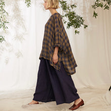 Load image into Gallery viewer, Manteau Noir Siena 7/8 Wide Leg Linen Pants Indigo