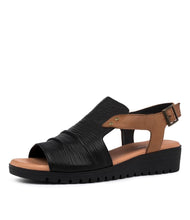 Load image into Gallery viewer, Django & Juliette Madis Black Dark Tan Leather