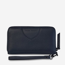 Load image into Gallery viewer, Status Anxiety Moving On Wallet Navy Blue Leather
