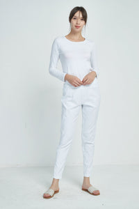 Tirelli Straight Cropped Pant White