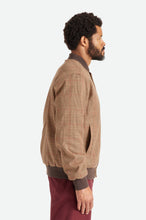 Load image into Gallery viewer, Brixton Dillinger Bomber Jacket Brown Houndstooth
