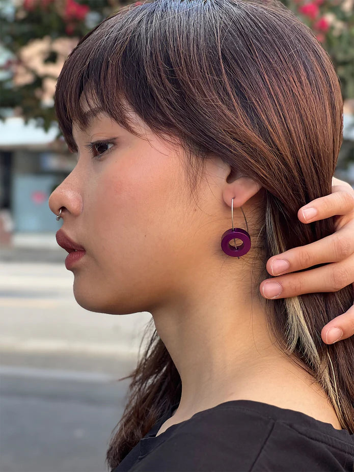 Monica Krexa Argola Earrings Purple